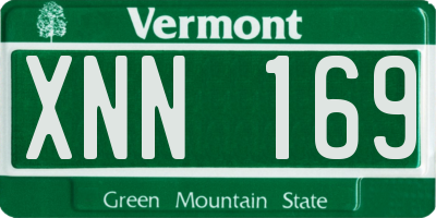 VT license plate XNN169