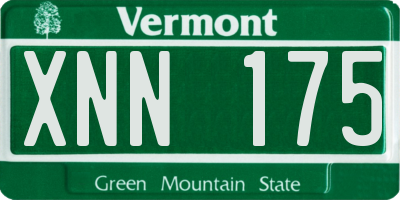 VT license plate XNN175