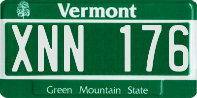 VT license plate XNN176