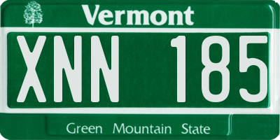VT license plate XNN185