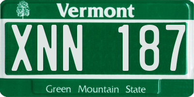 VT license plate XNN187