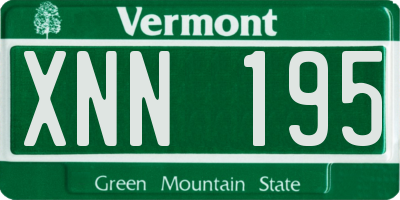 VT license plate XNN195