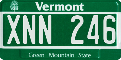 VT license plate XNN246