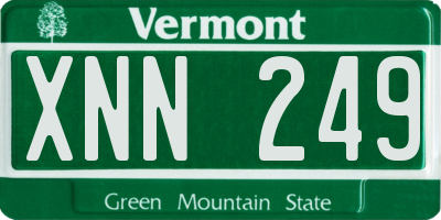 VT license plate XNN249