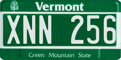 VT license plate XNN256