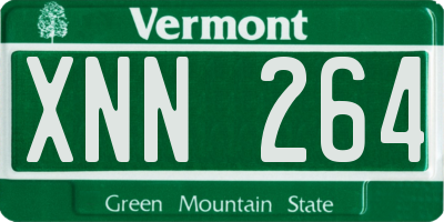 VT license plate XNN264