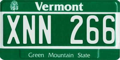 VT license plate XNN266