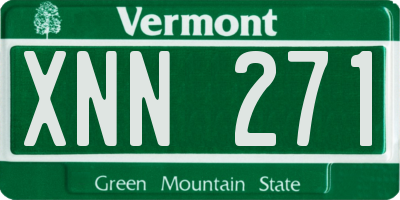 VT license plate XNN271