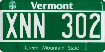 VT license plate XNN302