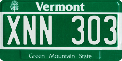 VT license plate XNN303