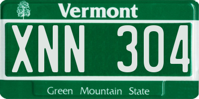 VT license plate XNN304