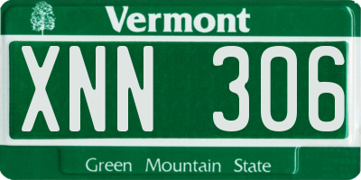VT license plate XNN306