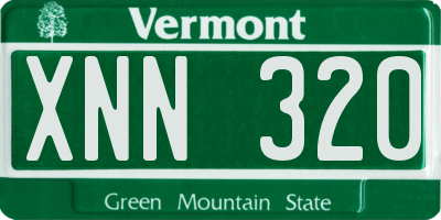VT license plate XNN320