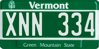 VT license plate XNN334
