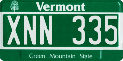 VT license plate XNN335