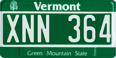 VT license plate XNN364