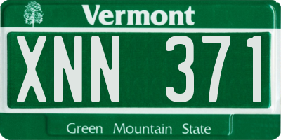 VT license plate XNN371