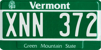 VT license plate XNN372