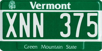 VT license plate XNN375