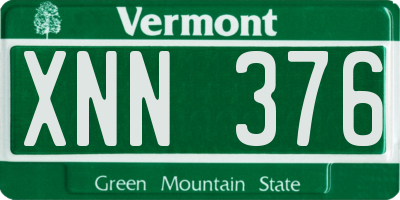 VT license plate XNN376