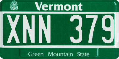 VT license plate XNN379