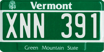 VT license plate XNN391