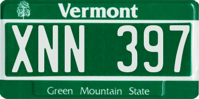 VT license plate XNN397