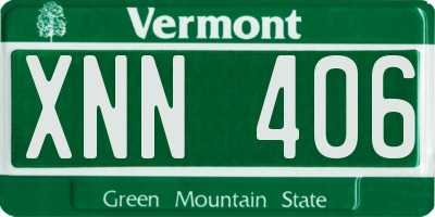 VT license plate XNN406