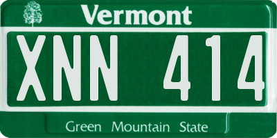 VT license plate XNN414