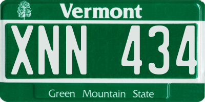 VT license plate XNN434