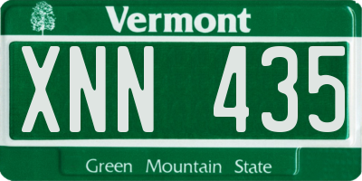 VT license plate XNN435