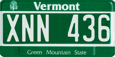 VT license plate XNN436