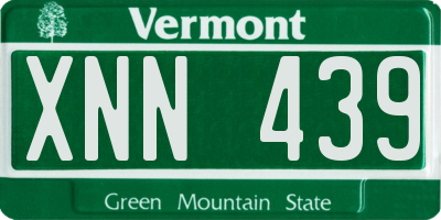 VT license plate XNN439