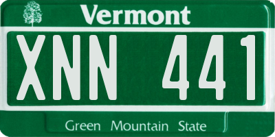VT license plate XNN441