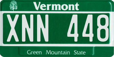 VT license plate XNN448