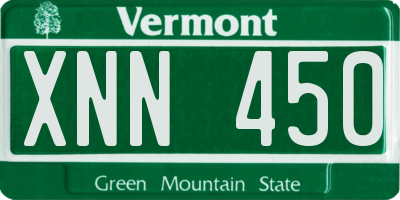 VT license plate XNN450