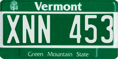 VT license plate XNN453