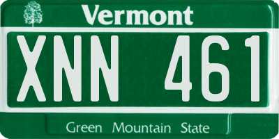 VT license plate XNN461