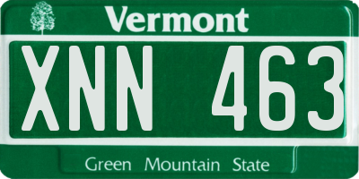 VT license plate XNN463