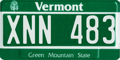 VT license plate XNN483