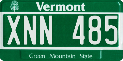 VT license plate XNN485