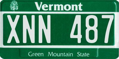 VT license plate XNN487