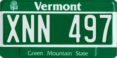 VT license plate XNN497