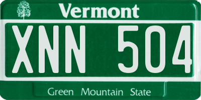 VT license plate XNN504