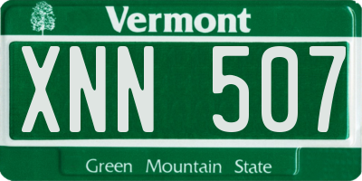 VT license plate XNN507