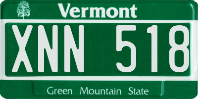 VT license plate XNN518