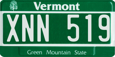 VT license plate XNN519