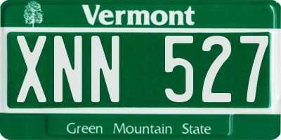 VT license plate XNN527