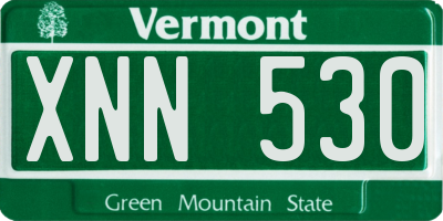 VT license plate XNN530