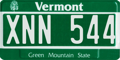 VT license plate XNN544